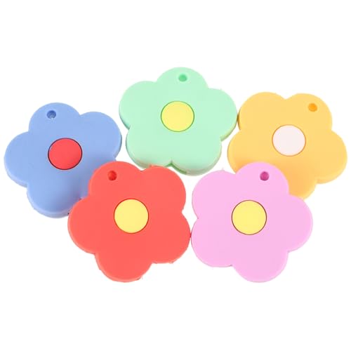 HEALSOPTHY 5 Stück Teiliges Silikon Schlüsselkappen Blütenmotiv Bunte Schlüsselhüllen Flexibel Langlebig Schlüsselkennzeichnung für Haus Wohnung Schlüsselbund Zubehör von HEALSOPTHY