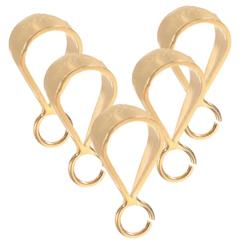 HEALSOPTHY 5 Stück Teiliges Sterling Silber Anhänger Verschlüsse für Schmuckherstellung Langlebige Kettenanhänger Bails Vielseitige DIY Charms Clips für Halsketten Armbänder von HEALSOPTHY