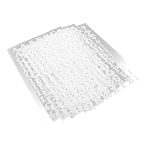 HEALSOPTHY 5 Stück Teiliges Weiße Bügelbuchstaben für Stoff Kleine zum Aufbügeln Kleidung Taschen Hüte und Schuhe Einfache Anwendung für DIY textildekoration und Reparatur von HEALSOPTHY