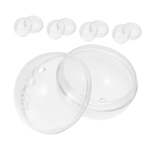 HEALSOPTHY 5 Stück Transparente Befüllbare Kunststoffkugeln Stabile Glatte Süßigkeiten box Vielseitige Geschenkverpackung für Automaten Partys und DIY Dekoration von HEALSOPTHY