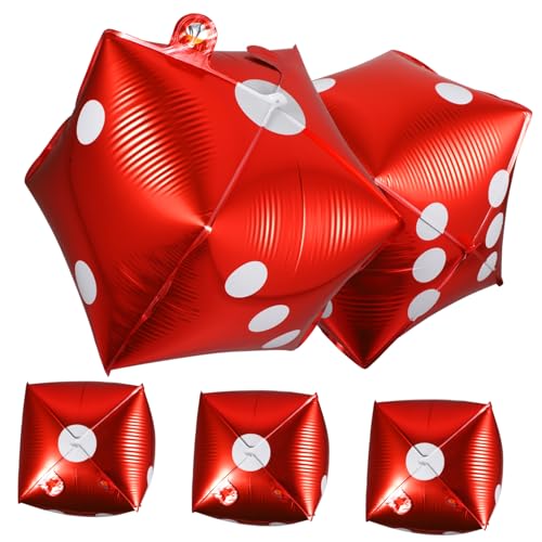 HEALSOPTHY 5 Stück Würfel Ballon Form Zahlenballons Riese Willkommen Dekoration Partyspiel Thema Folienballons Würfeln Groß Luftballons Würfel Metallicballons Rot Aluminiumfolie HEALSOPTHY 5 Stück Würfel Ballon Form Zahlenballons Riese Willkommen Dekoration Partyspiel Thema Folienballons Würfeln Groß Luftballons Würfel Metallicballons Rot Aluminiumfolie von HEALSOPTHY