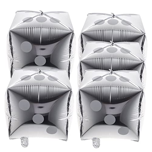 HEALSOPTHY 5 Stück Würfel Ballon Partydekorationen Folienwürfelballons Ö Partyballons Dekorationen geformt Quadratballon Spieleabendparty Gaming-Ballons Aluminiumfolie Silver HEALSOPTHY 5 Stück Würfel Ballon Partydekorationen Folienwürfelballons Ö Partyballons Dekorationen geformt Quadratballon Spieleabendparty Gaming-Ballons Aluminiumfolie Silver von HEALSOPTHY