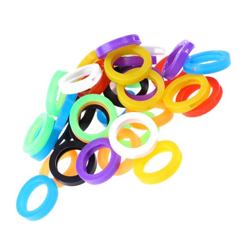HEALSOPTHY 50 Stück Bunte Silikon Schlüsselhüllen Flexibel Elastisch Schlüsselkennzeichnung Schutzüberzüge für Runde und Eckige Schlüssel Geeignet von HEALSOPTHY