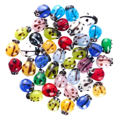 HEALSOPTHY 50 Stück Diy Glasperlen Handgefertigte Dekoperlen für Armbänder und Schmuck Vielseitige Ornamentalperlen Bunten Farben für Bastelprojekte und Schmuckherstellung HEALSOPTHY 50 Stück Diy Glasperlen Handgefertigte Dekoperlen für Armbänder und Schmuck Vielseitige Ornamentalperlen Bunten Farben für Bastelprojekte und Schmuckherstellung von HEALSOPTHY
