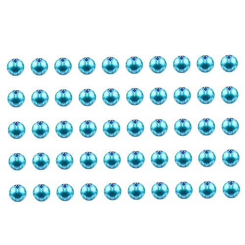 HEALSOPTHY 50 Stück Diy Perlen Runde Schmuckperlen Blau für Armbänder und Bastelzubehör für Handgemachten Schmuck für Diy Projekte und von HEALSOPTHY