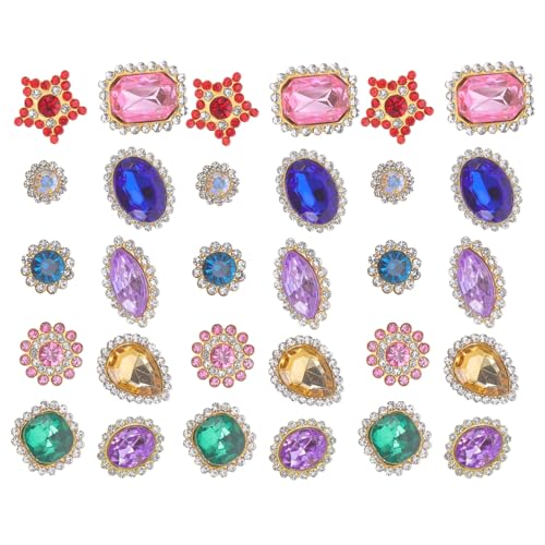 HEALSOPTHY 50 Stück Diy-strasssteine: Kristallblumen-strass-ornamente – Zum Aufnähen, Edelstein-blumen-dekorationen Für Diy-haarteile, Elegante Kleidungsaccessoires von HEALSOPTHY