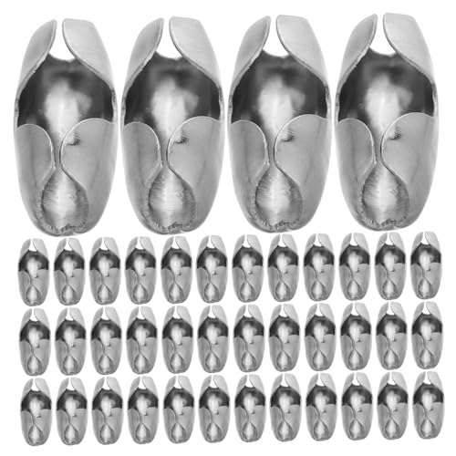 HEALSOPTHY 50 Stück Edelstahl Kettenverschlüsse Kugelkette Endverbinder für Schmuckherstellung Langlebige Metallverbindung für Halsketten und Armbänder DIY Bastelzubehör von HEALSOPTHY