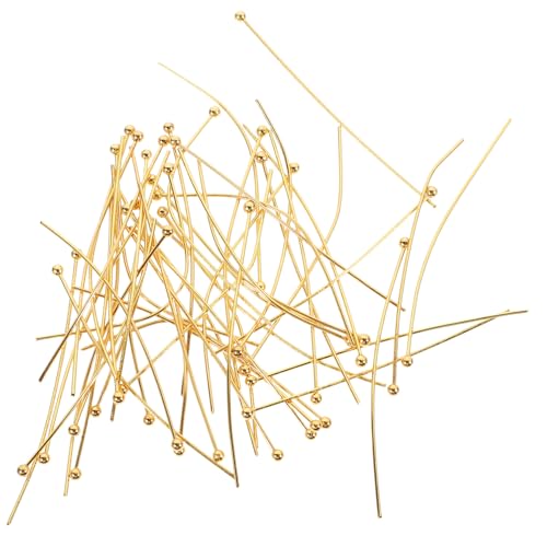 HEALSOPTHY 50 Stück Edelstahl Kugelkopf Pins für Schmuckherstellung Goldfarbene DIY Ohrstecker Stabile Metallstifte für Halsketten Armbänder Anhänger und Ohrring Bastelzubehör HEALSOPTHY 50 Stück Edelstahl Kugelkopf Pins für Schmuckherstellung Goldfarbene DIY Ohrstecker Stabile Metallstifte für Halsketten Armbänder Anhänger und Ohrring Bastelzubehör von HEALSOPTHY