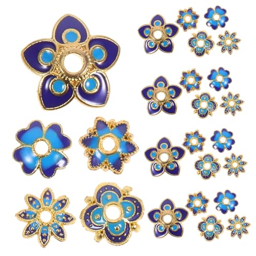 HEALSOPTHY 50 Stück Goldene Blüten Perlenkappen Metall Spacer Beads für Schmuckherstellung Diy Armband Halskette Ohrringe Zubehör von HEALSOPTHY