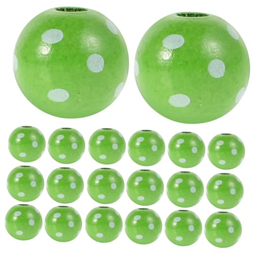 HEALSOPTHY 50 Stück Grüne Irische Holzperlen mit Weißen Punkten Runde Bastelperlen für Schmuckherstellung DIY Halskette Girlande Vielseitige Holzabstandshalter für Handwerk und Dekoration HEALSOPTHY 50 Stück Grüne Irische Holzperlen mit Weißen Punkten Runde Bastelperlen für Schmuckherstellung DIY Halskette Girlande Vielseitige Holzabstandshalter für Handwerk und Dekoration von HEALSOPTHY