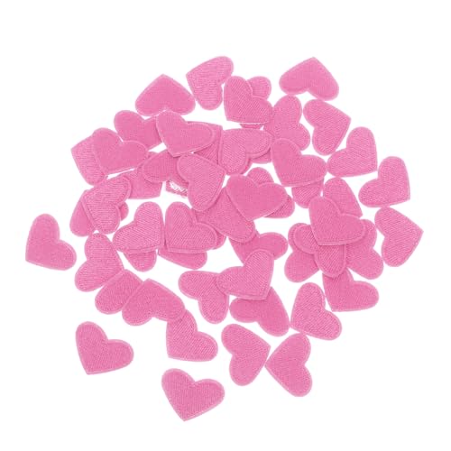 HEALSOPTHY 50 Stück Herzförmige Bestickte Bügelaufnäher Zum Aufnähen Robuste Applikationen Für Kleidung Taschen Hüte DIY Nähreparatur Und Dekoration von HEALSOPTHY