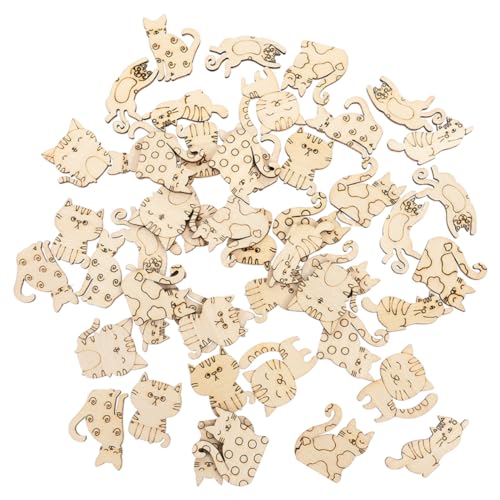 HEALSOPTHY 50 Stück Holz Ausschnitte Katzenform Unlackierte Holzscheiben für DIY Bastelprojekte Kreative Gestaltung und Malen für Bastelmaterialien für Schule und Freizeit HEALSOPTHY 50 Stück Holz Ausschnitte Katzenform Unlackierte Holzscheiben für DIY Bastelprojekte Kreative Gestaltung und Malen für Bastelmaterialien für Schule und Freizeit von HEALSOPTHY