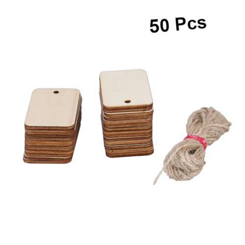 HEALSOPTHY 50 Stück Holz Hängeetiketten Unbehandelt Rechteckige Holzstücke mit Schnur für Bastelprojekte Partys und Hochzeiten zum Bemalen und Beschriften HEALSOPTHY 50 Stück Holz Hängeetiketten Unbehandelt Rechteckige Holzstücke mit Schnur für Bastelprojekte Partys und Hochzeiten zum Bemalen und Beschriften von HEALSOPTHY