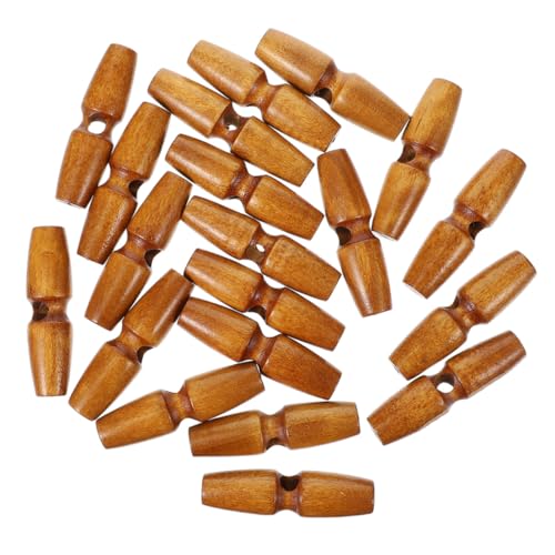 HEALSOPTHY 50 Stück Holzknöpfe für Mäntel Vintage Horn Knebelknöpfe mit Robuste Nähknöpfe für Jacken Strickjacken Ersatzknöpfe mit Retro Charme von HEALSOPTHY
