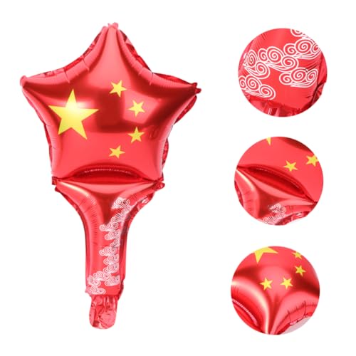 HEALSOPTHY 50 Stück Partyzubehör Luftballons Aus Aluminiumfolie Handballons Mit Pentagrammmuster Spielstütze Festivaldekor Festival-handballons Hochwertiges Nylon-aluminium-folienmaterial von HEALSOPTHY