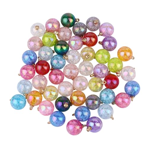 HEALSOPTHY 50 Stück Perlen Anhänger Transparente Mischfarben Kristallperlen für Diy Schmuckgestaltung und Handarbeiten Armbänder und Kettenanhänger von HEALSOPTHY