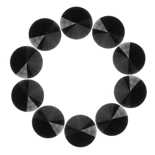 HEALSOPTHY 50 Stück Schwarze Acryl Kristall Buttons Dekorative Knöpfe für Shirts Pullover und Strickjacken Zuverlässige Befestigung Vielseitiges Design Wasserfest von HEALSOPTHY