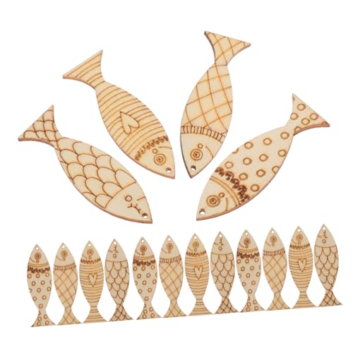 HEALSOPTHY 50 Stück Teiliges Naturbelassene Holzfische zum Bemalen Mediterraner Stil Fischförmige DIY Holzanhänger für Kreative Bastelprojekte und Dekoration HEALSOPTHY 50 Stück Teiliges Naturbelassene Holzfische zum Bemalen Mediterraner Stil Fischförmige DIY Holzanhänger für Kreative Bastelprojekte und Dekoration von HEALSOPTHY