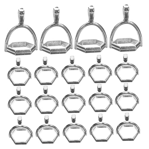 HEALSOPTHY 50 Stück Teiliges Sechseckiger Legierungs Anhänger DIY Schmuckverbinder für Ohrringe Halsketten Armbänder Vielseitige Bastelcharms Antikes Silber Einfache DIY Anwendung von HEALSOPTHY