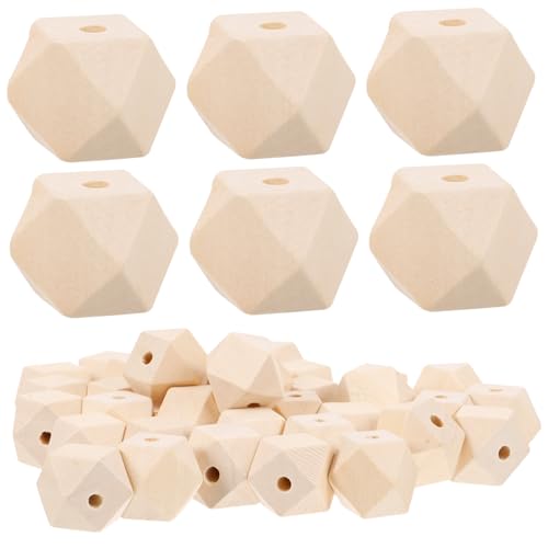 HEALSOPTHY 50 Stück Unlackierte Holzperlen Natürliche Geometrische Facettierte Achtkant Perlen für DIY Basteln Schmuckherstellung Holzperlen HEALSOPTHY 50 Stück Unlackierte Holzperlen Natürliche Geometrische Facettierte Achtkant Perlen für DIY Basteln Schmuckherstellung Holzperlen von HEALSOPTHY
