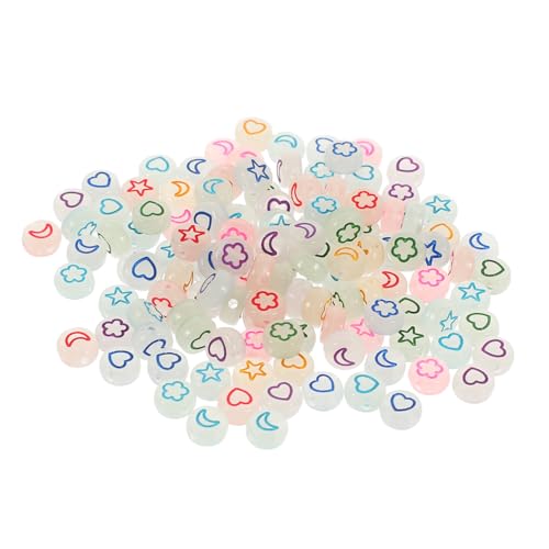 HEALSOPTHY 500Stücke Leuchtende Acrylperlen für DIY Schmuckherstellung Farbenfrohe Perlen für Armbänder und Kreative Handarbeiten für Bastelprojekte und von HEALSOPTHY