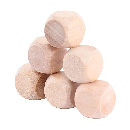 HEALSOPTHY 50Stücke Holz Set Leere Sechs Seiten Holz DIY für Bastelprojekte und Bildungsspiele HEALSOPTHY 50Stücke Holz Set Leere Sechs Seiten Holz DIY für Bastelprojekte und Bildungsspiele von HEALSOPTHY