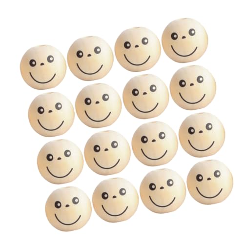 HEALSOPTHY 50Stücke Holzperlen mit Gesicht DIY Holzperlen für Schmuckherstellung Natürliche Spacer Perlen für Handwerksprojekte für Armbänder und Girlanden HEALSOPTHY 50Stücke Holzperlen mit Gesicht DIY Holzperlen für Schmuckherstellung Natürliche Spacer Perlen für Handwerksprojekte für Armbänder und Girlanden von HEALSOPTHY