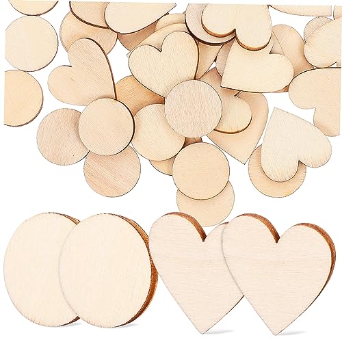 HEALSOPTHY 50Stücke Holzscheiben für DIY Projekte Unvollendete Runde und Herzförmige Holzstücke Graffiti Malmaterialien zum Basteln und Verzieren Natürliche Holzmaserung Sicher HEALSOPTHY 50Stücke Holzscheiben für DIY Projekte Unvollendete Runde und Herzförmige Holzstücke Graffiti Malmaterialien zum Basteln und Verzieren Natürliche Holzmaserung Sicher von HEALSOPTHY