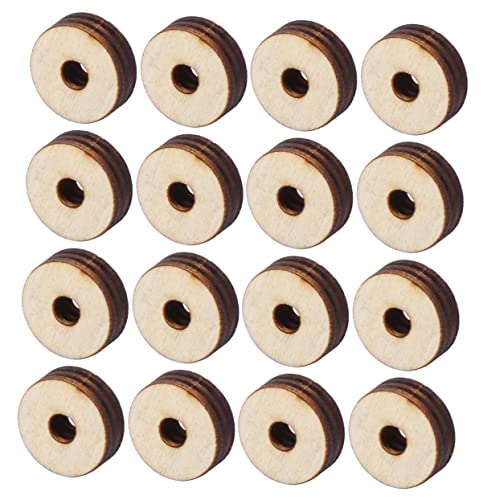 HEALSOPTHY 5Er-Packungen originale Holzmalerei decoratiuni craciun untersetzer schallplatten Hausdekoration DIY -Handwerk Hartholz runden Holzscheiben für DIY-Projekte Holzverzierungen Bambus von HEALSOPTHY