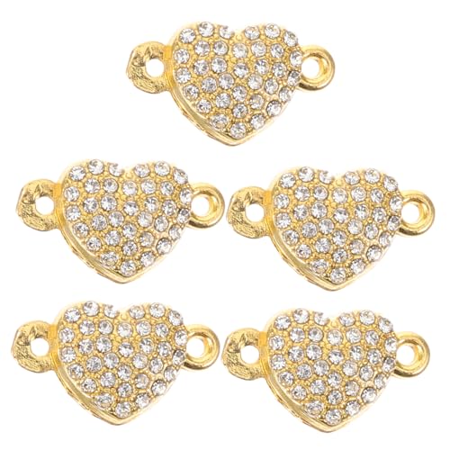 HEALSOPTHY 5Stücke Herz Magnetverschlüsse Dekorative Schmuckverschlüsse für Halsketten und Armbänder DIY Schmuckherstellung Langlebig und Goldfarben HEALSOPTHY 5Stücke Herz Magnetverschlüsse Dekorative Schmuckverschlüsse für Halsketten und Armbänder DIY Schmuckherstellung Langlebig und Goldfarben von HEALSOPTHY