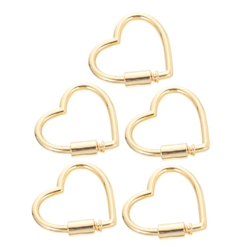 HEALSOPTHY 5Stücke Schmuckverschlüsse für Armbänder und DIY Verbindungselemente mit Herzförmigem Design für Einfaches Basteln und Verschönern von HEALSOPTHY
