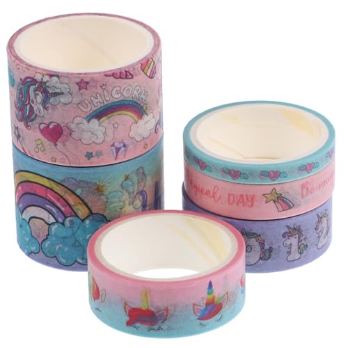 HEALSOPTHY 6 Rollen DIY Scrapbooking Klebeband mit Cartoon Einhorn Motiv Dekoratives Papierband Vielseitig für Geschenkverpackung Bastelprojekte Tagebuch und Partydeko Geeignet HEALSOPTHY 6 Rollen DIY Scrapbooking Klebeband mit Cartoon Einhorn Motiv Dekoratives Papierband Vielseitig für Geschenkverpackung Bastelprojekte Tagebuch und Partydeko Geeignet von HEALSOPTHY