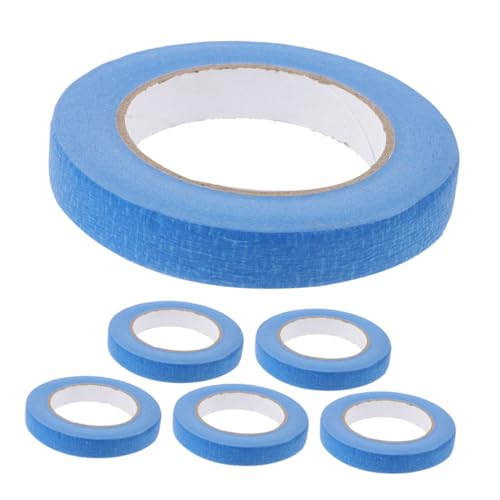 HEALSOPTHY 6 Rollen Malerkrepp Klebeband Stark Haftend Rückstandsfrei Masking Tape für DIY Basteln Malerarbeiten und Schutz Beim Wandsprühen von HEALSOPTHY
