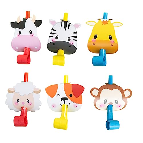 HEALSOPTHY 6 Stück Blasen die Pfeife Partybevorzugung für Krachmacher Kinderspielzeug Lieferungen Partygebläse für Pfeife blasen Partygeschenke für Partypfeife Plastikpapier von HEALSOPTHY