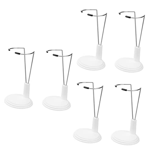 HEALSOPTHY 6 Stück Doll Storage Rack Teiliges für Puppen Weißer Puppenständer für Modellhalterung für Zuhause Geschäfte und Supermärkte von HEALSOPTHY