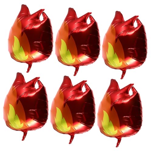 HEALSOPTHY 6 Stück Flammen Luftballons Sportparty Dekorationen Langlebig Vielseitig für Geburtstage Sportveranstaltungen und Feierlichkeiten in Lebendigem Rot HEALSOPTHY 6 Stück Flammen Luftballons Sportparty Dekorationen Langlebig Vielseitig für Geburtstage Sportveranstaltungen und Feierlichkeiten in Lebendigem Rot von HEALSOPTHY