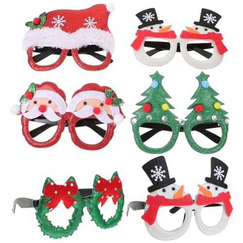 HEALSOPTHY 6 Stück Gläser Weihnachtsbrillenrahmen Dekorationen Weihnachtsfeierbrille Kind Christmas Glasses Weihnachts Brillen Christmas Decor Weihnachtsfeier Brillen Weihnachtsbedarf Plastik HEALSOPTHY 6 Stück Gläser Weihnachtsbrillenrahmen Dekorationen Weihnachtsfeierbrille Kind Christmas Glasses Weihnachts Brillen Christmas Decor Weihnachtsfeier Brillen Weihnachtsbedarf Plastik von HEALSOPTHY