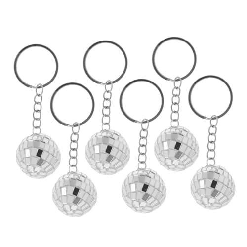 HEALSOPTHY 6 Stück Mini Disco Ball Schlüsselanhänger Teiliges Retro Spiegelkugel Anhänger für Taschen Schlüssel und Partydekoration Kreatives und Tragbares für Freunde von HEALSOPTHY