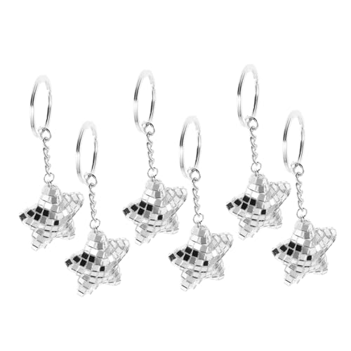 HEALSOPTHY 6 Stück Mini Spiegel Schlüsselanhänger Sternförmiger Disco Ball Anhänger Reflektierender Party Deko Charm Vielseitig Tragbar Sicherheitsreflektor Geschenk HEALSOPTHY 6 Stück Mini Spiegel Schlüsselanhänger Sternförmiger Disco Ball Anhänger Reflektierender Party Deko Charm Vielseitig Tragbar Sicherheitsreflektor Geschenk von HEALSOPTHY