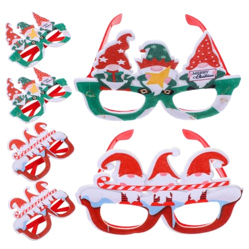 HEALSOPTHY 6 Stück Party-kulisse Teller Blinken Brillenfassungen Weihnachtsfeier Versorgung Weihnachtsdekoration Foto-requisite Für Weihnachten Weihnachtsparty-brille Ornamente Plastik von HEALSOPTHY