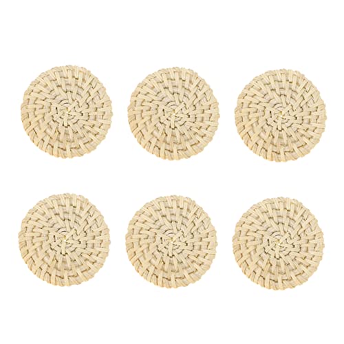 HEALSOPTHY 6 Stück Rattan Woven Ohrringe Teiliges Set DIY Schmuck Zubehör für Kreative Bastelprojekte Bleich Boho Stil Handgefertigte Charms für Ohrringe und Accessoires von HEALSOPTHY