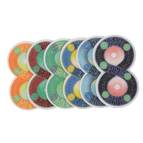 HEALSOPTHY 6 Stück Sensorische Sticker für Beruhigung Selbstklebende Aufkleber mit Rauer Textur für Handys Selbstgemacht und Stressabbau Beruhigende Aufkleber für Erwachsene und von HEALSOPTHY