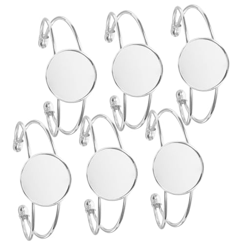 HEALSOPTHY 6 Stück Silberfarbene Y Förmige Kupfer Armreif Rohlinge für DIY Schmuckherstellung Verstellbare Armband Fassungen für Cabochons Langlebig und Rostfrei Vielseitig Einsetzbar HEALSOPTHY 6 Stück Silberfarbene Y Förmige Kupfer Armreif Rohlinge für DIY Schmuckherstellung Verstellbare Armband Fassungen für Cabochons Langlebig und Rostfrei Vielseitig Einsetzbar von HEALSOPTHY