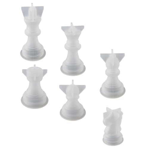 HEALSOPTHY 6 Stück Silikonform für Schachfiguren DIY Epoxidharz Gussform Schachbrett Dekor Handgemachte Schachfiguren Bastelset Wiederverwendbar Glatt und Leicht zu Reinigen HEALSOPTHY 6 Stück Silikonform für Schachfiguren DIY Epoxidharz Gussform Schachbrett Dekor Handgemachte Schachfiguren Bastelset Wiederverwendbar Glatt und Leicht zu Reinigen von HEALSOPTHY