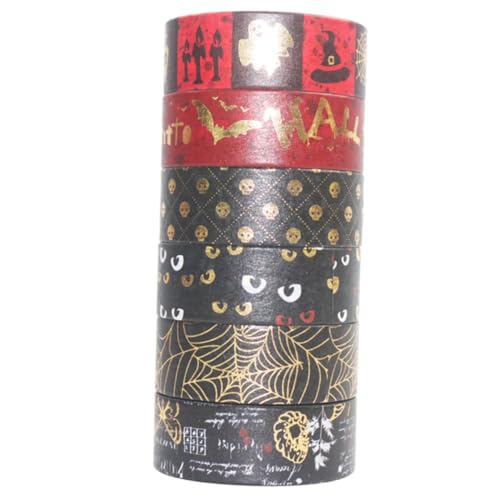HEALSOPTHY 6 Stück Teiliges Halloween Washi Tape mit Goldener Prägung Buntes Scrapbook Klebeband für DIY Kalender Geschenkverpackung Tagebuch Wiederablösbar ohne Rückstände Lebendige Muster HEALSOPTHY 6 Stück Teiliges Halloween Washi Tape mit Goldener Prägung Buntes Scrapbook Klebeband für DIY Kalender Geschenkverpackung Tagebuch Wiederablösbar ohne Rückstände Lebendige Muster von HEALSOPTHY