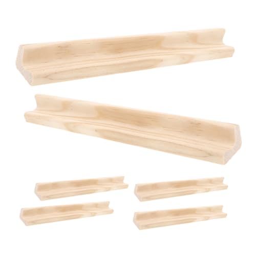 HEALSOPTHY 6 Stück Teiliges Holz Buchstabenhalter Natürliche Holzfarbe Rustikal DIY Bastelständer für Büro Zimmer Schule Dekoration Holzbuchstaben Display Organizer von HEALSOPTHY