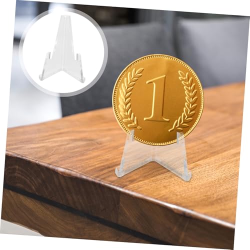 HEALSOPTHY 6 Stück Teiliges Mini Acryl Staffelei Transparenter Münzständer Stabiler Coin Display Stand für Sammlermünzen Kompakter Bilderrahmenhalter Vielseitiger Ständer für Zuhause und von HEALSOPTHY