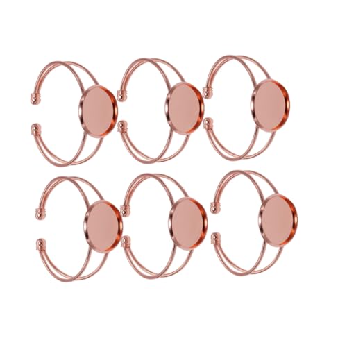 HEALSOPTHY 6 Stück Teiliges Roségold Kupfer Y Förmiges DIY Armband Basisfassungen Einstellbar Schmuckzubehör für Armbänder Herstellung Langlebig Rostfrei von HEALSOPTHY