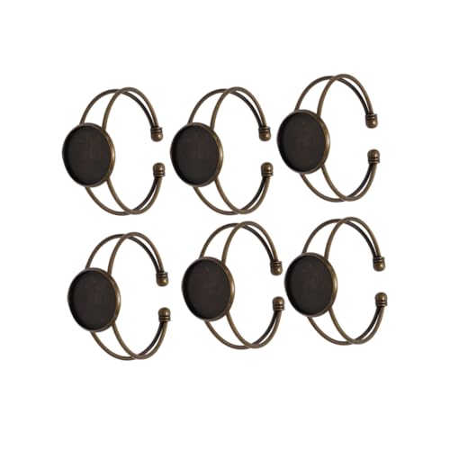 HEALSOPTHY 6 Stück Teiliges Rundes Y Förmiges Armbandgestell aus Antikem Bronze Metall Verstellbar für DIY Schmuckherstellung Langlebig und Rostfrei Geeignet für Cabochon und Glasanhänger HEALSOPTHY 6 Stück Teiliges Rundes Y Förmiges Armbandgestell aus Antikem Bronze Metall Verstellbar für DIY Schmuckherstellung Langlebig und Rostfrei Geeignet für Cabochon und Glasanhänger von HEALSOPTHY