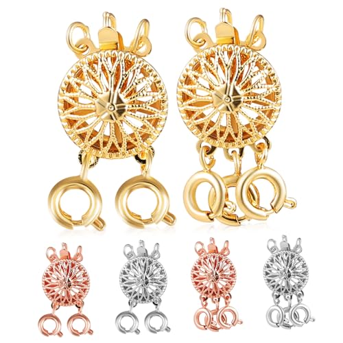 HEALSOPTHY 6 Stück Teiliges Schmuck Metall Halskettenverbinder mit Vintage Blumen Design Mehrreihige Abstandshalter für Ketten Weiß Gold Roségold für Schmuckherstellung und DIY Schmuck HEALSOPTHY 6 Stück Teiliges Schmuck Metall Halskettenverbinder mit Vintage Blumen Design Mehrreihige Abstandshalter für Ketten Weiß Gold Roségold für Schmuckherstellung und DIY Schmuck von HEALSOPTHY